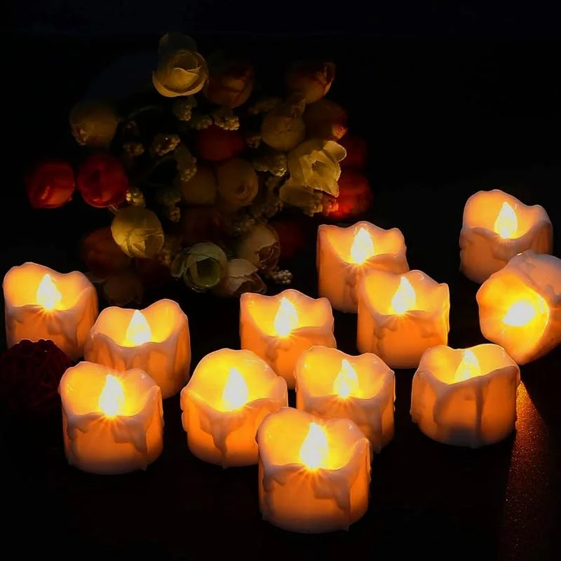 Visita la tienda de flintronic flintronic 12 Velas Led Pequeñas, Velas Led de Té Velas Eléctricas con Baterías para San Valentín, Cumpleaños, Fiestas, Navidad, Bodas Decoración, Blanco Cálido [Clase de eficiencia energética A] — Luces Navidad