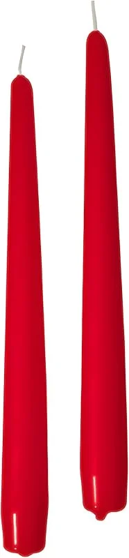 Cereria Di Giorgio Cereria de Giorgio risthò velas cónicas para candelabro (Cera, rojo, 2.2 x 25 cm, 10 unidad — Cena a la luz de velas
