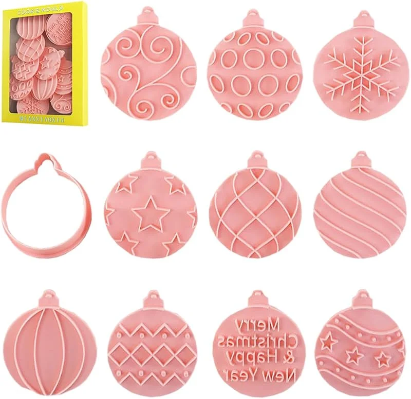 ZDQC 11 Piezas Cortador de Galletas de Navidad 3D, Cortadores de Galletas con Sellos Navidad, Moldes de Galletas Navideñas, Moldes Galletas Infantiles Navidad, Moldes para Galletas de Navidad (Navidad-D) — Hogar y cocina