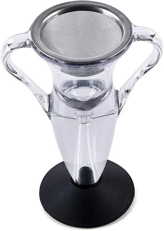 SagaSave Juego de decantador de vino con asas dobles+base, 100ml Decantador de vino aireador vino tinto regalos — Vino y mesa festiva