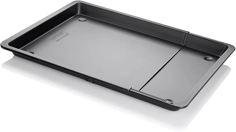 Visita la tienda de Zenker ZENKER Bandeja horno extensible, Rustidera para asados, Bandeja para hornear galletas o brazo de gitano en acero con revestimiento antiadherente Teflon, 1ud, 37-52x33x3cm — Hogar y cocina