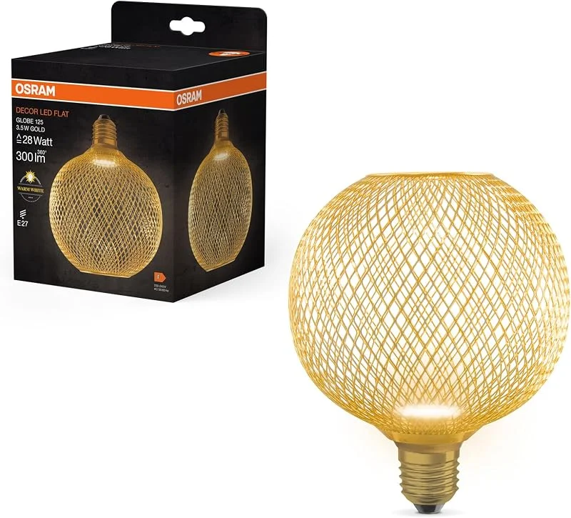 Visita la tienda de OSRAM OSRAM DECOR LED GLOBO PLANO 125 DORADO blanco cálido 2700 K 3, 5 W — Cena a la luz de velas