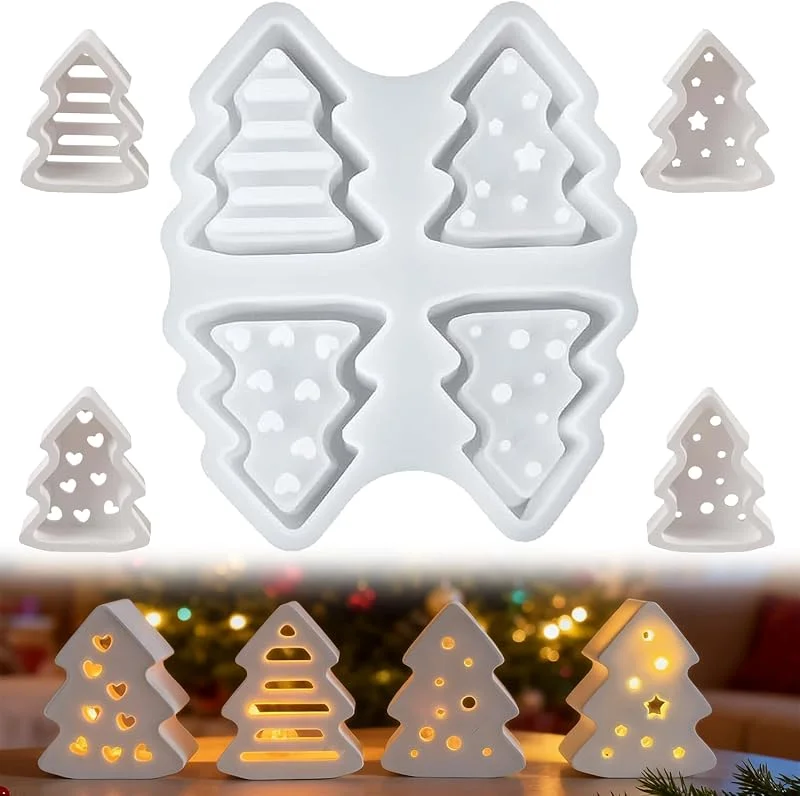 Taiyyi Moldes de silicona Moldes de Navidad, molde de silicona, Navidad, DIY (A) — Hogar y cocina