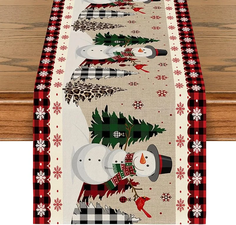 BSITSSS Camino de Mesa Navidad, Largo Camino de Mesa Moderno Navidad, Resistente a Las Manchas Decoracion Mesa Comedor, Lavable Christmas Table Runner, Caminos de Mesa, 33 x 180 CM — Hogar y cocina