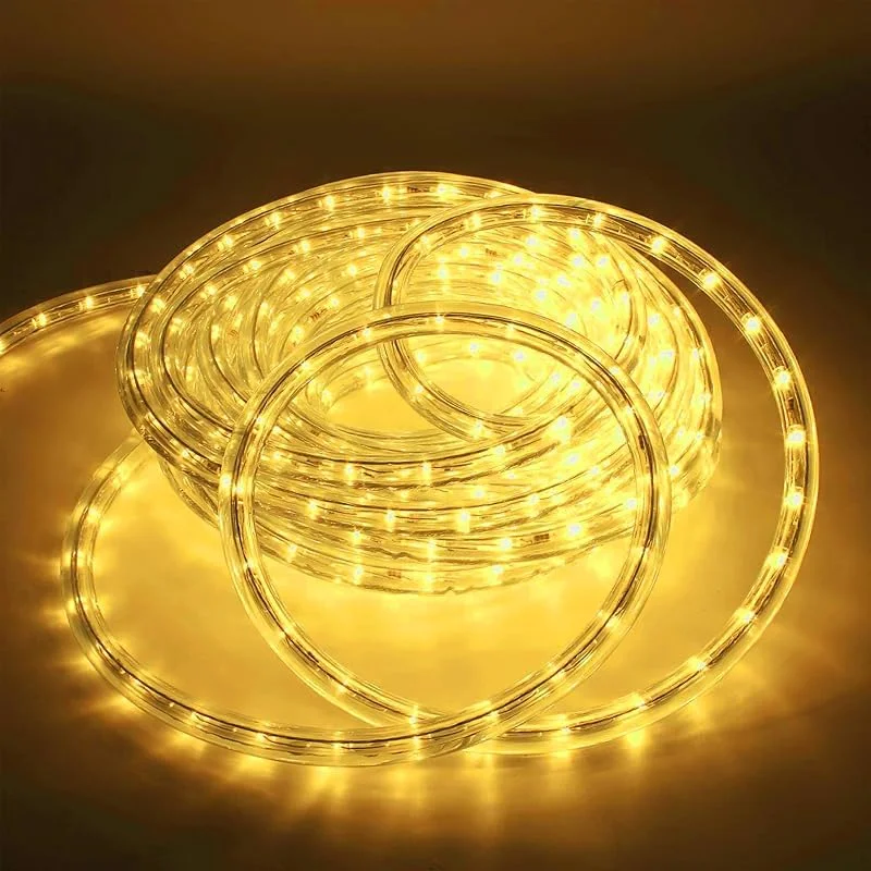 kefflum Tubo de LED Manguera Blanco Cálido 12M 432 LEDs Exterior e Interior — Luces Navidad
