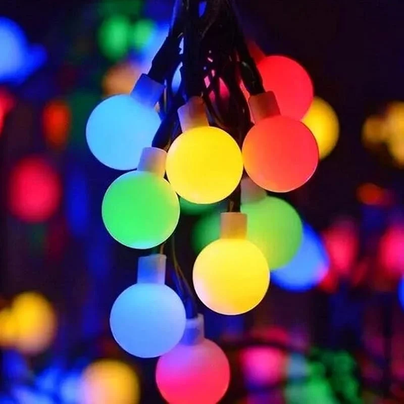 Fohil Guirnalda Luces Exterior Solar - 11M 60 LED Cadena de Luces Solares 8 Modos IP65 Impermeable Luz Decoración para Halloween Jardín, Patio, Terraza, Hogar, Fiesta, Navidad, Bodas — Luces Navidad