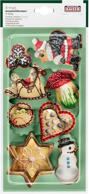 Visita la tienda de ORIGINAL KAISER Original Kaiser - Moldes para galletas de Navidad, 9 piezas, cortadores de galletas, cortadores de galletas, cortadores de galletas, para cortar galletas, fondant — Hogar y cocina