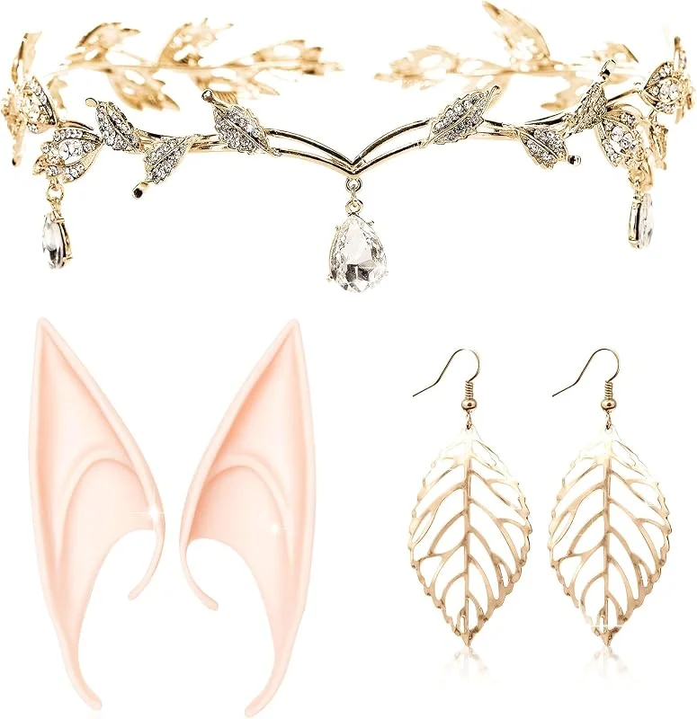 Visita la tienda de LaVenty LaVenty luxury elf headpiece elf ears tocado de elfo de lujo orejas de elfo — Ropa Navidad