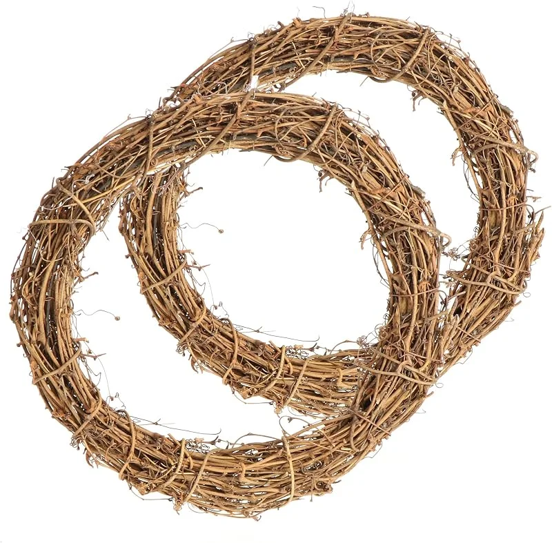Visita la tienda de com-four com-four® 2X Coronas de Madera Decorativas de Bricolaje para retoques — Decoracion Navidad
