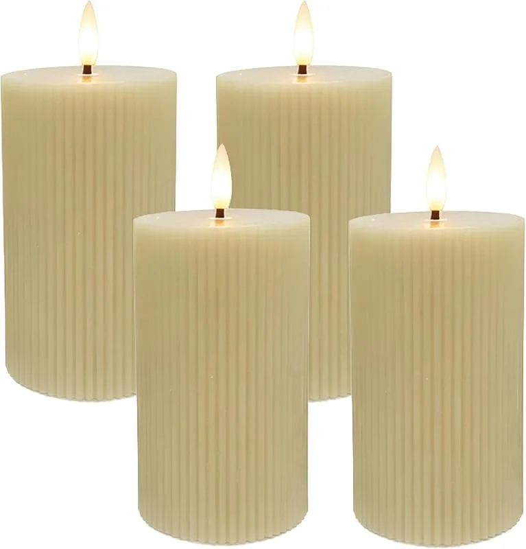 Visita la tienda de Relaxdays Relaxdays Velas LED Parpadeantes de Cera Real, Beige — Cena a la luz de velas