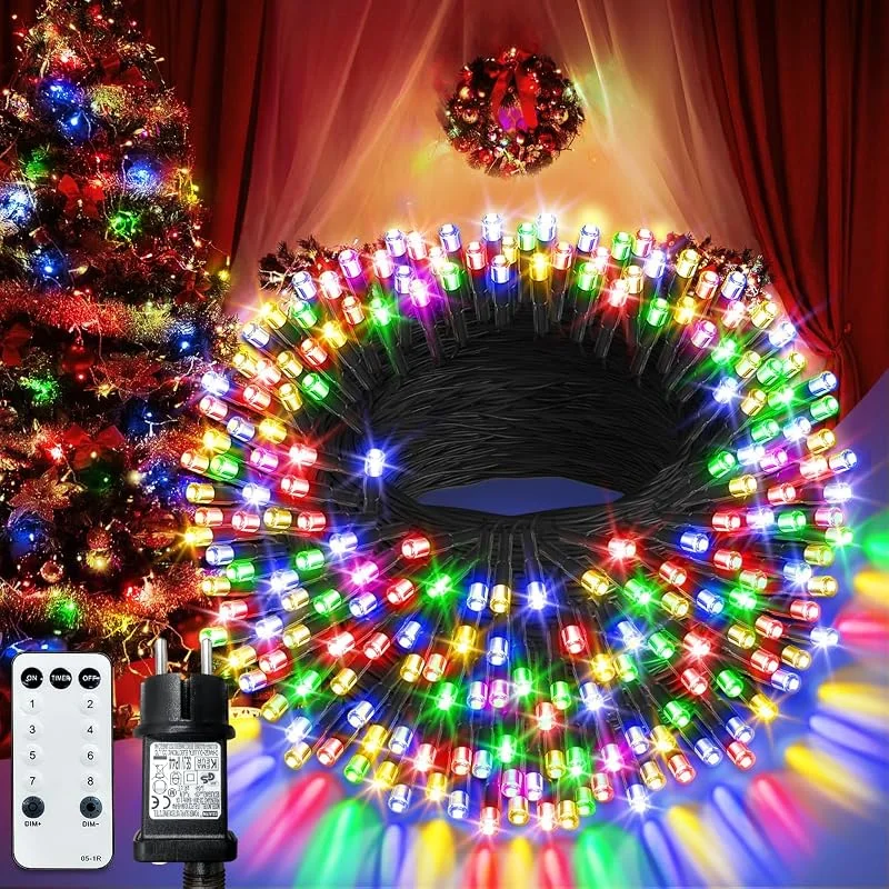 Visita la tienda de CGN CGN Luces Navidad Exterior 35M 300 LED Guirnalda Luces Exterior con Control Remoto y Temporizador, 8 Modos IP65 Luz Arbol Navidad para Exteriores y Interior para Fiesta Jardín Balcón Boda