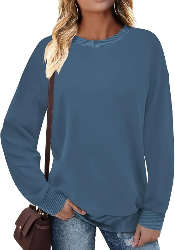 Visita la tienda de Cuptacc Cuptacc Sudaderas Mujer Jersey Escote Redondo Tops Manga Larga Mujer Sweatshirt De Canalé Camiseta Contraste De Colores — Ropa Navidad