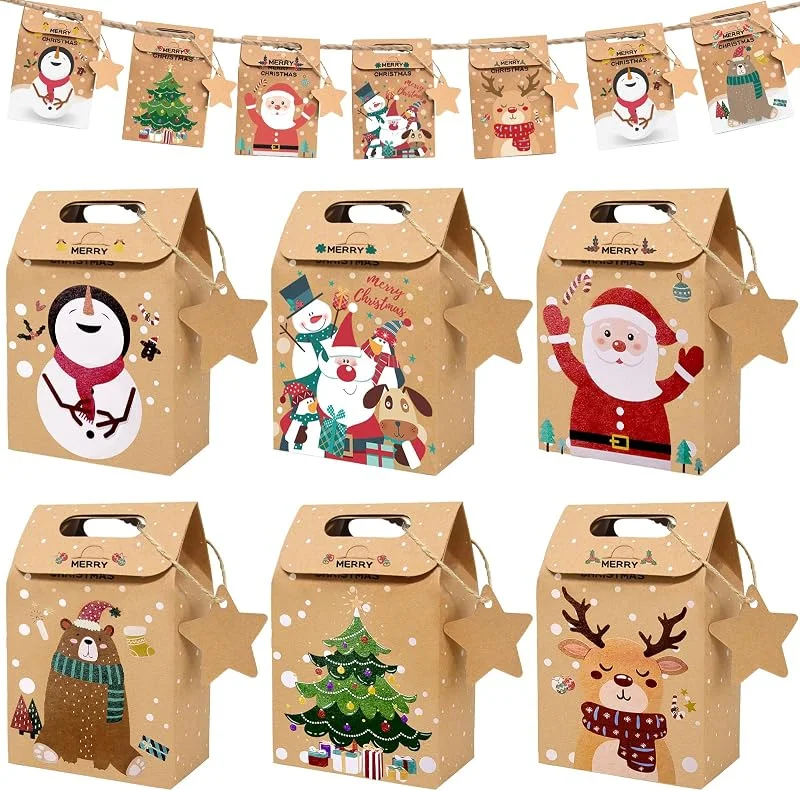 L&W Luck 24 Piezas Caja Calendario Adviento de Navidad Rellenarde Bolsas de Regalo — Adviento y mesa