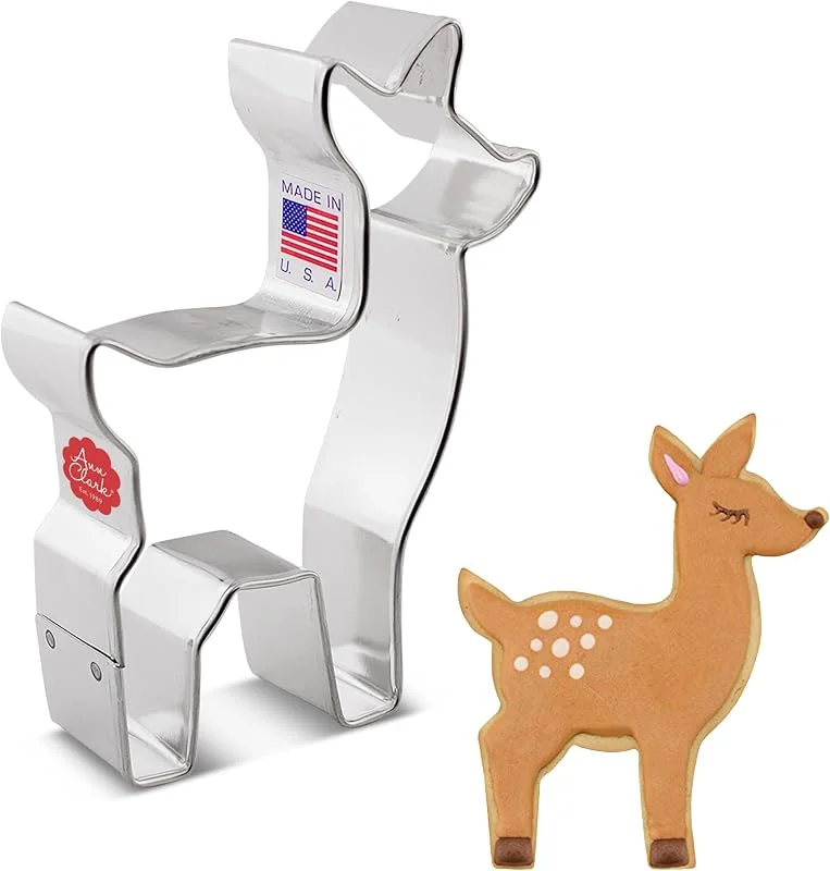Visita la tienda de Ann Clark Cookie Cutters Ann Clark Cookie Cutters Cortador de galletas cervatillo - 10, 8 cm - Acero fabricado en EE. UU. — Hogar y cocina