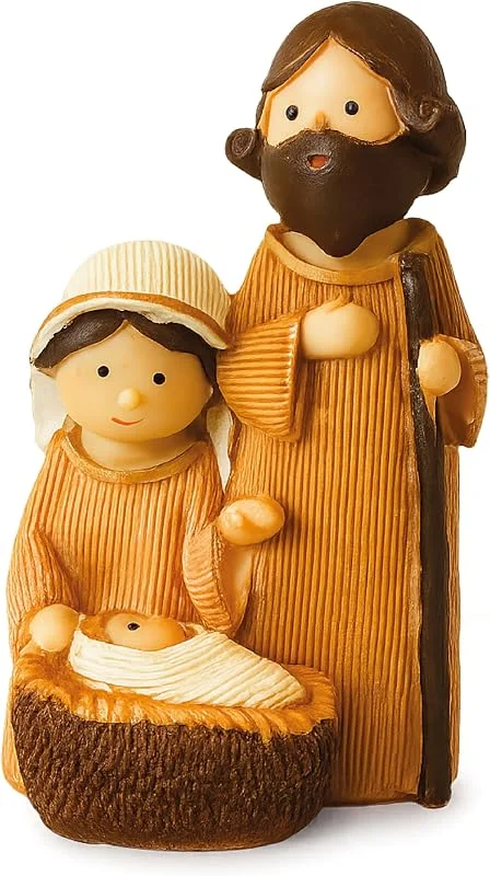 Gesar art in progress Gesar Natividad Belén 3 piezas 14, 5 cm de resina – Figuras para belén artesanales pintadas a mano – Figuras para belenes pequeños o grandes, ideales para decoraciones navideñas — Decoracion Navidad