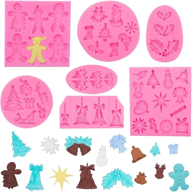 ZOOMPIL Molde de silicona para fondant, fondant de silicona, moldes para tartas, conchas de sirena, decoración para tartas, chocolate, Usado para hornear de cocina(5 piezas) — Hogar y cocina