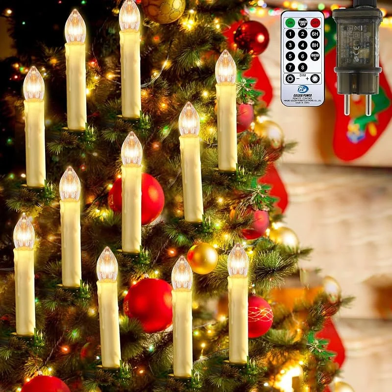 MUSUNIA Velas LED Árbol de Navidad, Blanco Cálido — Luces Navidad